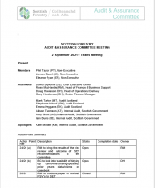 Audit and Assurance Committee minutes - September 2021